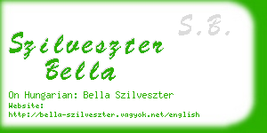 szilveszter bella business card